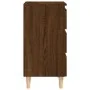 Mesita de noche patas madera maciza marrón roble 40x35x69 cm de vidaXL, Mesitas de noche - Ref: Foro24-813138, Precio: 52,48 ...