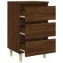 Mesita de noche patas madera maciza marrón roble 40x35x69 cm de vidaXL, Mesitas de noche - Ref: Foro24-813138, Precio: 52,48 ...