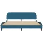 Estructura de cama con cabecero terciopelo azul 180x200 cm de , Camas y somieres - Ref: Foro24-373236, Precio: 155,57 €, Desc...