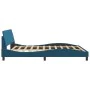 Estructura de cama con cabecero terciopelo azul 180x200 cm de , Camas y somieres - Ref: Foro24-373236, Precio: 155,57 €, Desc...