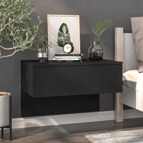 Mesita de noche de pared negra de vidaXL, Mesitas de noche - Ref: Foro24-810937, Precio: 40,08 €, Descuento: %