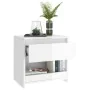 Nachttisch aus glänzend weißem Sperrholz, 40 x 30 x 39 cm von vidaXL, Nachttische - Ref: Foro24-803455, Preis: 36,66 €, Rabat...