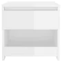 Nachttisch aus glänzend weißem Sperrholz, 40 x 30 x 39 cm von vidaXL, Nachttische - Ref: Foro24-803455, Preis: 36,66 €, Rabat...