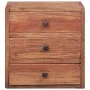Mesita de noche 3 cajones madera maciza reciclada 35x25x35 cm de vidaXL, Mesitas de noche - Ref: Foro24-283938, Precio: 70,91...