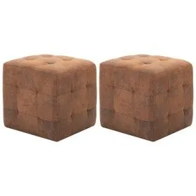 Nachttische 2 Stück braunes Kunstleder 30x30x30cm von vidaXL, Nachttische - Ref: Foro24-249014, Preis: 96,23 €, Rabatt: %