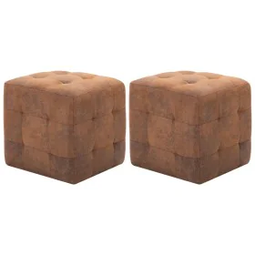Nightstands 2 pcs brown artificial suede leather 30x30x30cm by vidaXL, Nightstands - Ref: Foro24-249014, Price: 96,23 €, Disc...