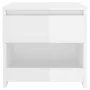 Mesitas de noche 2 uds contrachapada blanco brillo 40x30x30 cm de vidaXL, Mesitas de noche - Ref: Foro24-803456, Precio: 53,3...