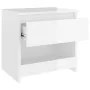 Mesitas de noche 2 uds contrachapada blanco brillo 40x30x30 cm de vidaXL, Mesitas de noche - Ref: Foro24-803456, Precio: 53,3...