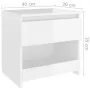 Mesitas de noche 2 uds contrachapada blanco brillo 40x30x30 cm de vidaXL, Mesitas de noche - Ref: Foro24-803456, Precio: 53,3...
