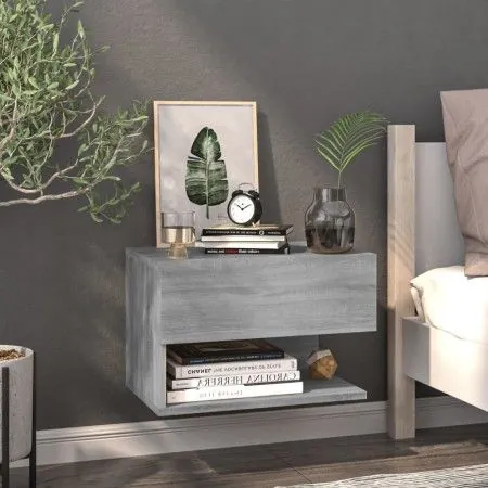 Mesita de noche de pared gris Sonoma de vidaXL, Mesitas de noche - Ref: Foro24-816948, Precio: 38,25 €, Descuento: %