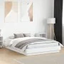 Estructura de cama con luces LED blanco 120x200 cm de , Camas y somieres - Ref: Foro24-3209800, Precio: 159,43 €, Descuento: %