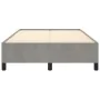 Estructura de cama terciopelo gris claro 120x190 cm de , Camas y somieres - Ref: Foro24-379528, Precio: 98,43 €, Descuento: %
