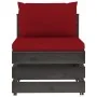 Ecksofa mit grau imprägnierten Holzkissen von vidaXL, Modulare Sofas für den Außenbereich - Ref: Foro24-3068129, Preis: 98,06...