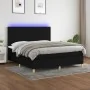 Cama box spring colchón y luces LED tela negro 180x200 cm de vidaXL, Camas y somieres - Ref: Foro24-3135775, Precio: 670,36 €...