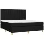 Cama box spring colchón y luces LED tela negro 180x200 cm de vidaXL, Camas y somieres - Ref: Foro24-3135775, Precio: 670,36 €...