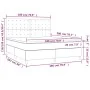 Cama box spring colchón y luces LED tela negro 180x200 cm de vidaXL, Camas y somieres - Ref: Foro24-3135775, Precio: 670,36 €...