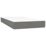 Cama box spring con colchón tela gris oscuro 90x190 cm de vidaXL, Camas y somieres - Ref: Foro24-3136718, Precio: 353,85 €, D...
