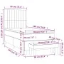 Cama box spring con colchón tela gris oscuro 90x190 cm de vidaXL, Camas y somieres - Ref: Foro24-3136718, Precio: 353,85 €, D...