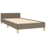 Estructura de cama con cabecero de tela gris taupe 90x190 cm de vidaXL, Camas y somieres - Ref: Foro24-3125021, Precio: 145,1...