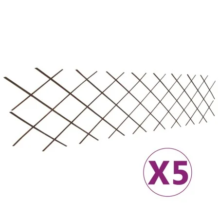 Willow trellis fence 5 pieces 180x60 cm by vidaXL, fence panels - Ref: Foro24-146072, Price: 28,44 €, Discount: %
