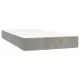 Cama box spring con colchón terciopelo gris claro 100x200 cm de vidaXL, Camas y somieres - Ref: Foro24-3127415, Precio: 309,1...
