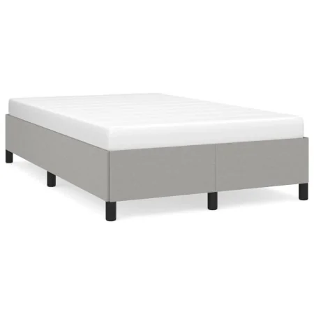 Estructura de cama tela gris claro 120x190 cm de , Camas y somieres - Ref: Foro24-379508, Precio: 101,01 €, Descuento: %