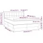 Cama box spring con colchón tela gris oscuro 140x200 cm de vidaXL, Camas y somieres - Ref: Foro24-3130274, Precio: 429,44 €, ...