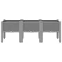 Jardinera con patas PP gris claro 120x40x42 cm de , Maceteros y jardineras - Ref: Foro24-367897, Precio: 78,65 €, Descuento: %