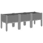Jardinera con patas PP gris claro 120x40x42 cm de , Maceteros y jardineras - Ref: Foro24-367897, Precio: 78,65 €, Descuento: %