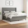 Cama box spring con colchón tela gris oscuro 180x200 cm de vidaXL, Camas y somieres - Ref: Foro24-3131290, Precio: 642,55 €, ...