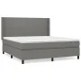 Cama box spring con colchón tela gris oscuro 180x200 cm de vidaXL, Camas y somieres - Ref: Foro24-3131290, Precio: 642,55 €, ...
