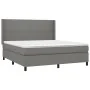 Cama box spring con colchón tela gris oscuro 180x200 cm de vidaXL, Camas y somieres - Ref: Foro24-3131290, Precio: 642,55 €, ...