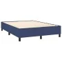 Cama box spring con colchón tela azul 140x200 cm de vidaXL, Camas y somieres - Ref: Foro24-3131519, Precio: 518,19 €, Descuen...