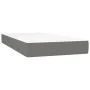 Cama box spring colchón y luces LED tela gris oscuro 100x200 cm de vidaXL, Camas y somieres - Ref: Foro24-3134694, Precio: 36...