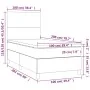Cama box spring colchón y luces LED tela gris oscuro 100x200 cm de vidaXL, Camas y somieres - Ref: Foro24-3134694, Precio: 36...