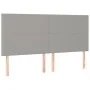 Cama box spring con colchón tela y LED gris claro 200x200 cm de vidaXL, Camas y somieres - Ref: Foro24-3134741, Precio: 688,2...