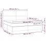 Cama box spring con colchón tela y LED gris claro 200x200 cm de vidaXL, Camas y somieres - Ref: Foro24-3134741, Precio: 688,2...