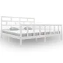Estructura de cama madera maciza blanco Super King 180x200 cm de vidaXL, Camas y somieres - Ref: Foro24-3101364, Precio: 173,...