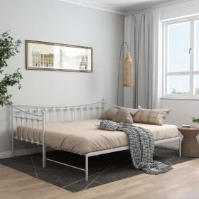 White metal removable sofa bed frame 90x200 cm by vidaXL, Beds and slatted bases - Ref: Foro24-324759, Price: 169,36 €, Disco...