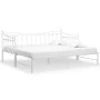 Estructura de sofá cama extraíble de metal blanco 90x200 cm de vidaXL, Camas y somieres - Ref: Foro24-324759, Precio: 169,36 ...