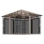 Cenador mosquitera y tira de luz LED taupé 3x3x2,73m 180 g/m² de vidaXL, Carpas y cenadores - Ref: Foro24-3070318, Precio: 31...