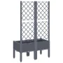 Jardinera con enrejado PP gris 80x40x142 cm de , Maceteros y jardineras - Ref: Foro24-367921, Precio: 69,73 €, Descuento: %