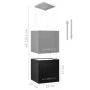 Campana extractora colgante táctil LCD acero recubierto 37 cm de vidaXL, Extractores - Ref: Foro24-51021, Precio: 248,68 €, D...