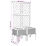 Jardinera con enrejado PP gris 80x40x142 cm de , Maceteros y jardineras - Ref: Foro24-367921, Precio: 69,73 €, Descuento: %