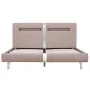 Estructura de cama con LED cuero sintético capuchino 120x200 cm de vidaXL, Camas y somieres - Ref: Foro24-280862, Precio: 182...