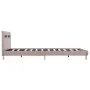 Estructura de cama con LED cuero sintético capuchino 120x200 cm de vidaXL, Camas y somieres - Ref: Foro24-280862, Precio: 182...