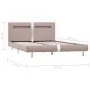 Estructura de cama con LED cuero sintético capuchino 120x200 cm de vidaXL, Camas y somieres - Ref: Foro24-280862, Precio: 182...
