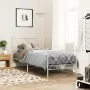 Metal bed frame with headboard and footboard white 75x190 cm by vidaXL, Beds and slatted bases - Ref: Foro24-376559, Price: 6...