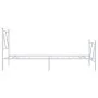 Metal bed frame with headboard and footboard white 75x190 cm by vidaXL, Beds and slatted bases - Ref: Foro24-376559, Price: 6...