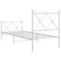 Metal bed frame with headboard and footboard white 75x190 cm by vidaXL, Beds and slatted bases - Ref: Foro24-376559, Price: 6...